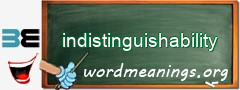 WordMeaning blackboard for indistinguishability